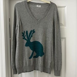 Super cute jackalope sweater!